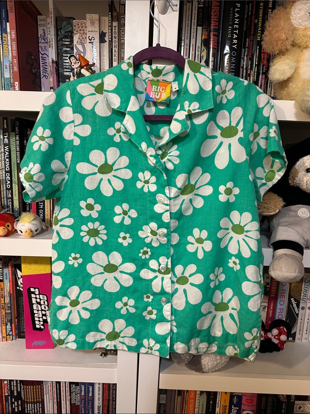 Big Bud Press Green Floral Button-Down Shirt